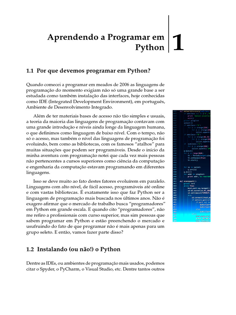 Introdução à Programação em Python | PDF | Python (linguagem de ...