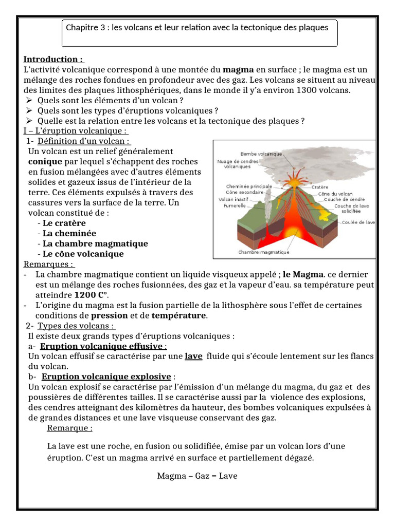 Comprendre les volcans et leur éruption | PDF | Volcan | Magma