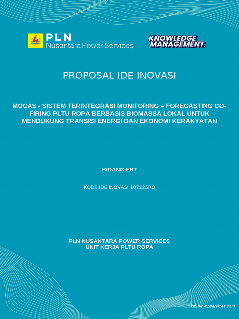 MOCAS: Sistem Co-Firing Biomassa PLTU Ropa | PDF