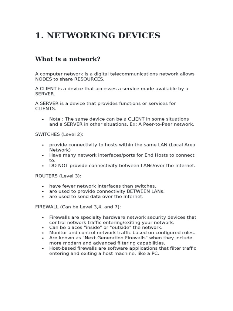 1 | PDF | Computer Network | Local Area Network