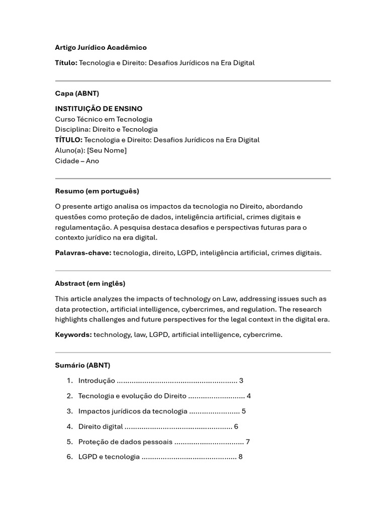 Desafios do Direito na Era Digital | PDF