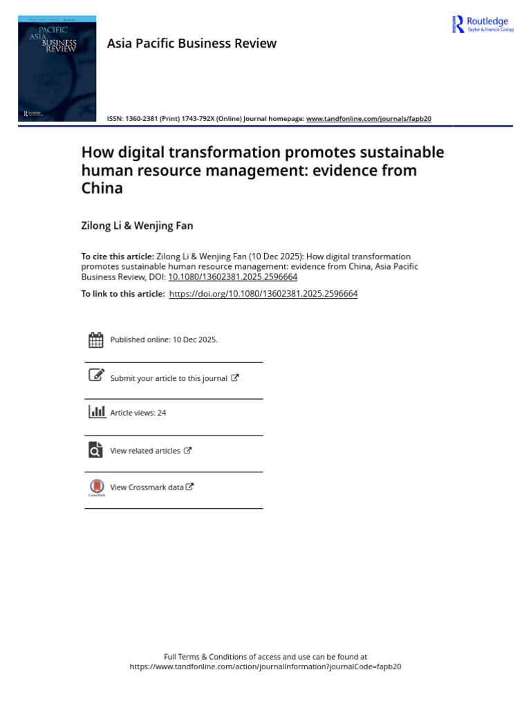 Digital Transformation in Sustainable HRM | PDF | Leadership | Human ...