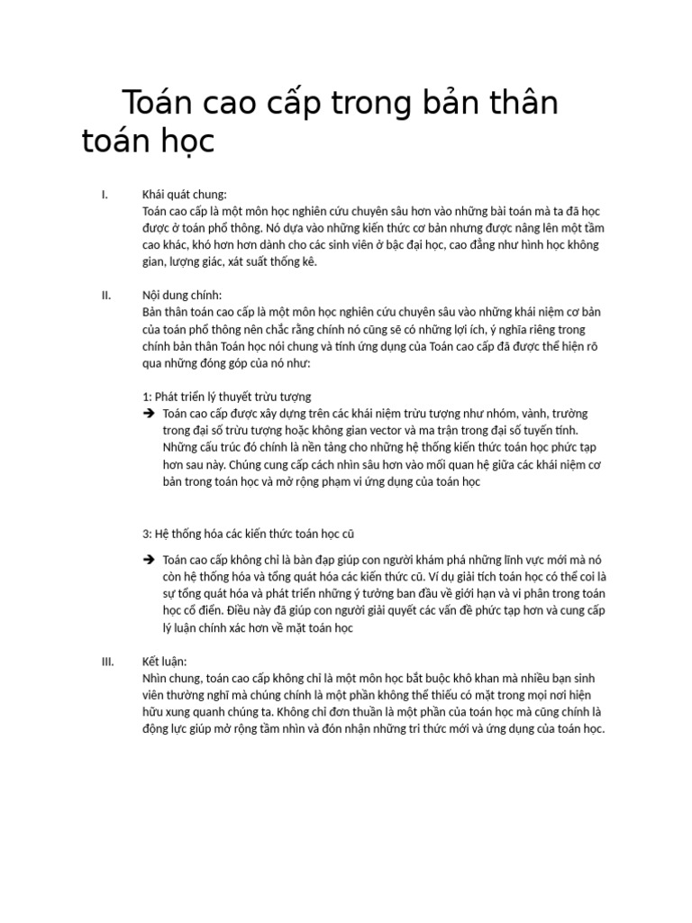 Toán Cc Trong Bản Thân Toán Học | PDF
