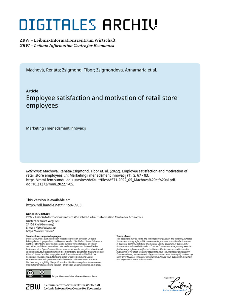 Employee Motivation in Retail Sector | PDF | Job Satisfaction | Motivation