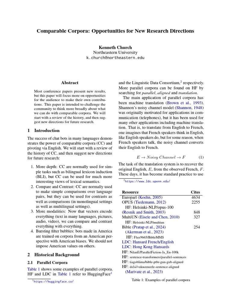 Exploring Comparable Corpora Research | PDF | Multilingualism ...