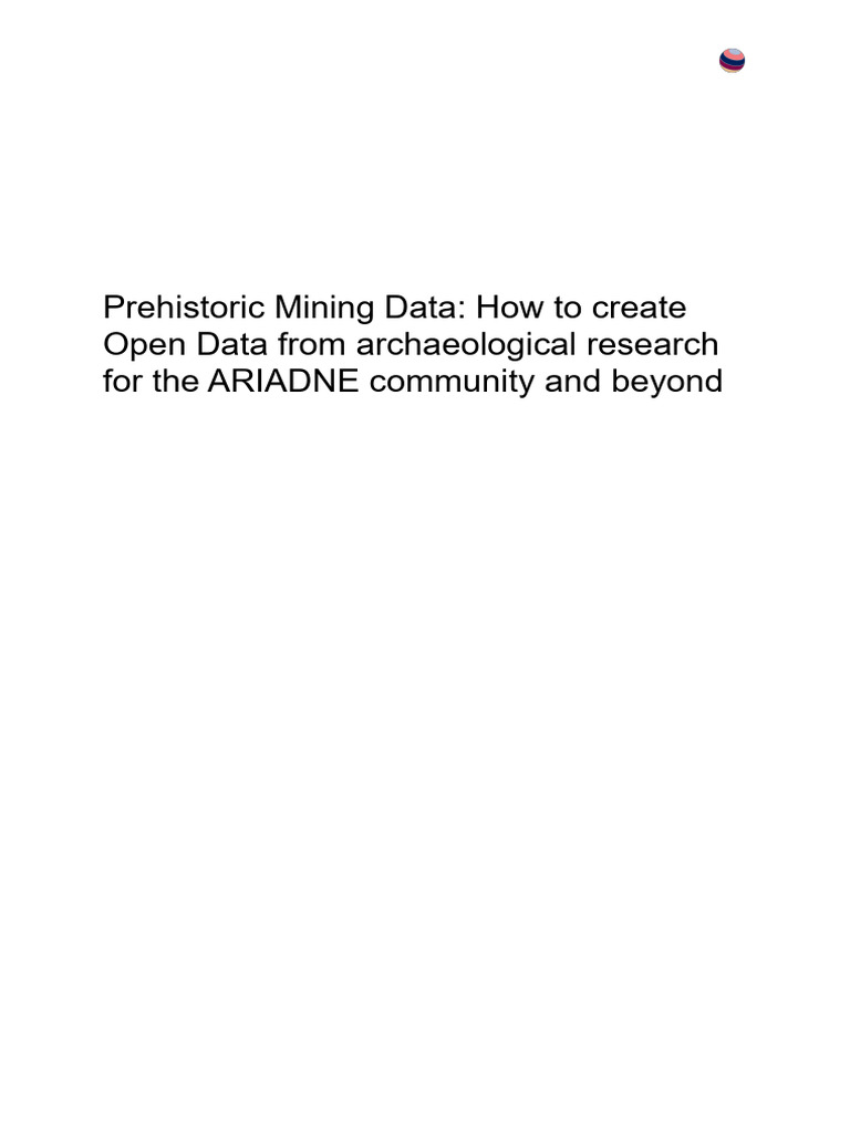 Prehistoric Mining Data Open Access Guide | PDF | Resource Description ...