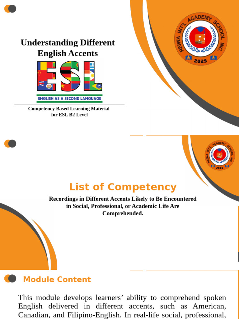 ESL B2: Understanding English Accents | PDF | Accent (Sociolinguistics ...