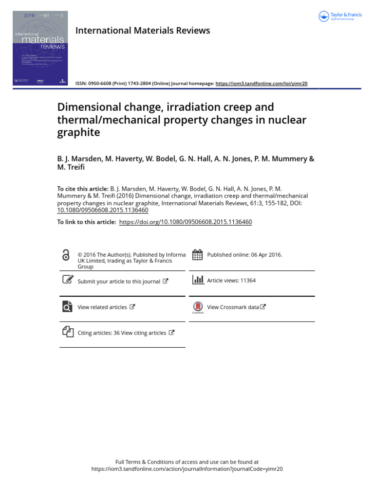 Dimensional change irradiation creep and thermal mechanical property ...