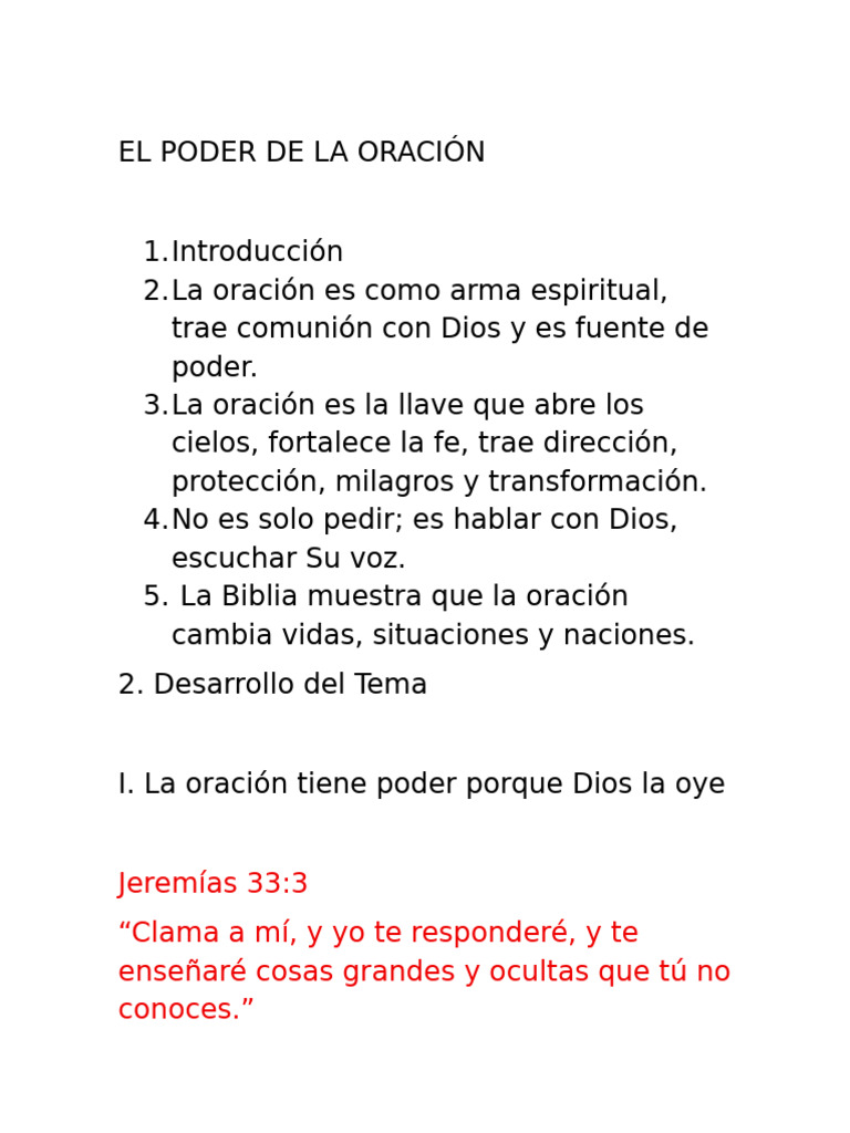 El Poder Transformador de la Oración | PDF | Oración | Dios