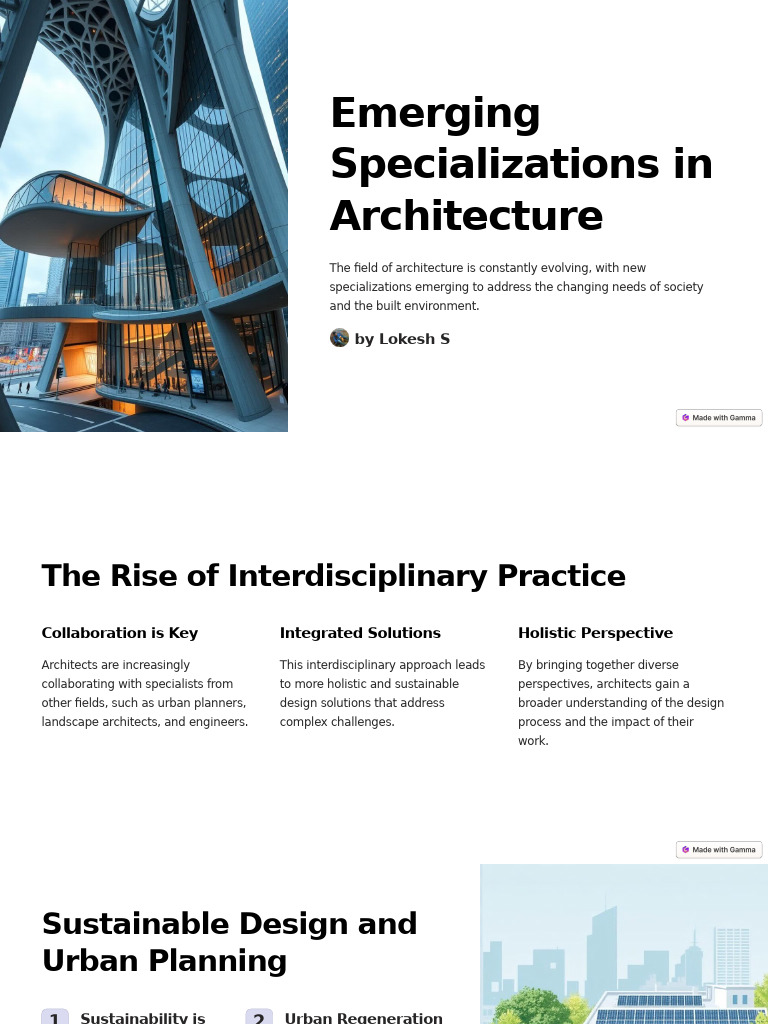 Emerging Trends in Architecture Specializations | PDF | Virtual Reality ...