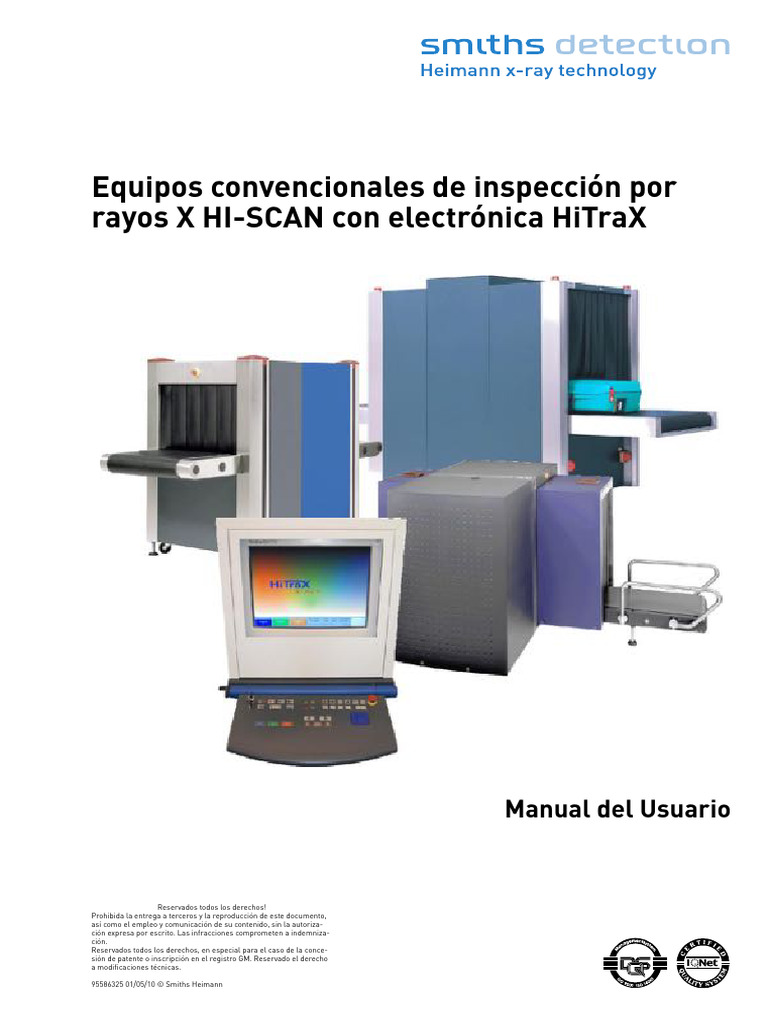 Manual de Usuario HI-SCAN Rayos X | PDF | Enchufes y tomas de corriente ...