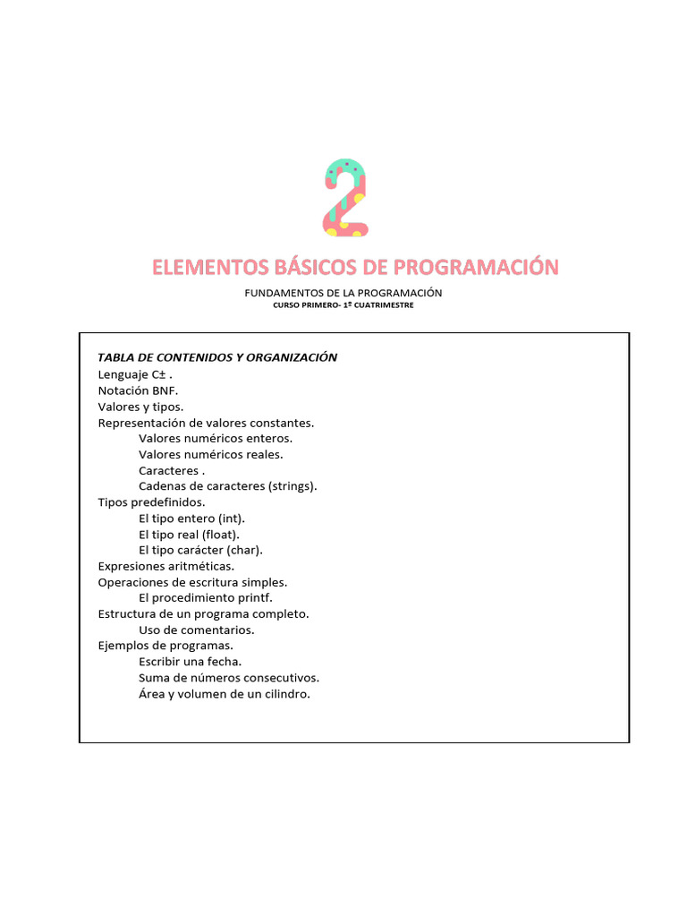 Programación Tema 2 | PDF | Entero | Compilador