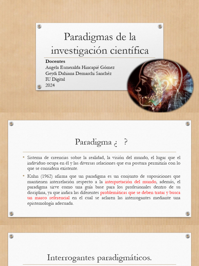 Paradigmas en Investigación Científica | PDF | Paradigma | Método ...