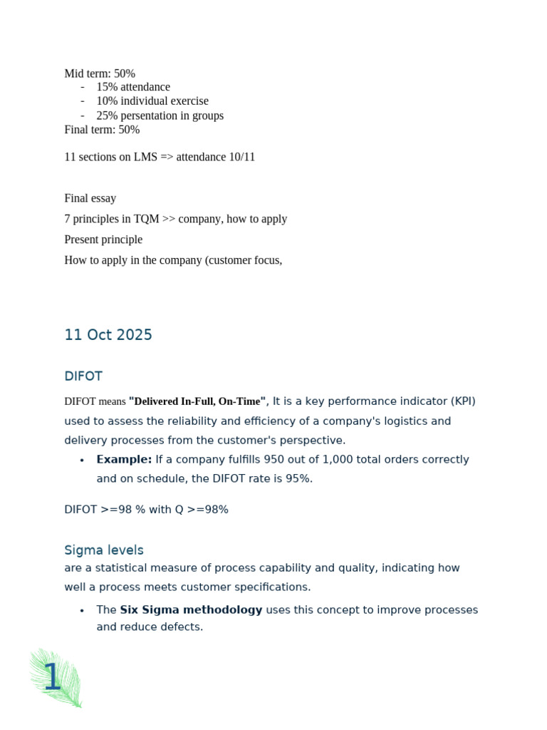 TQM and Quality Management Insights | PDF | Six Sigma | Performance ...