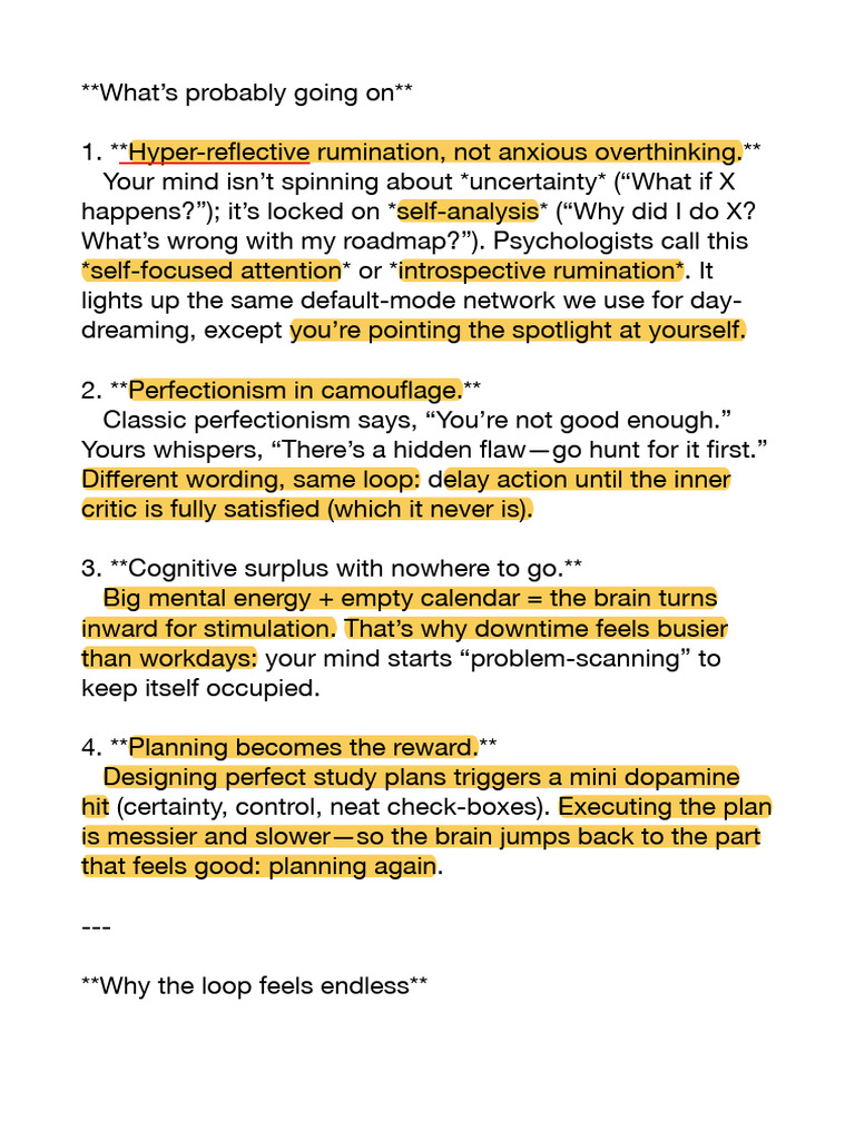 Hyper Reflective Rumination | PDF | Psychological Concepts | Neuroscience