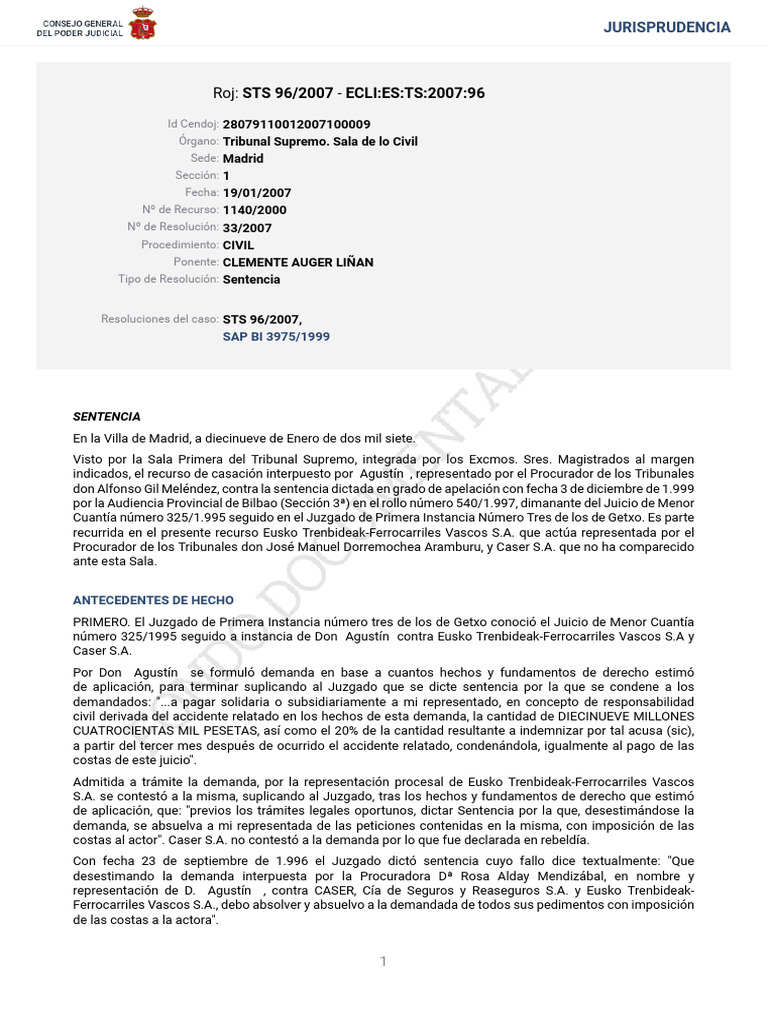 STS_96_2007 | PDF | Caso de ley | Sentencia (ley)