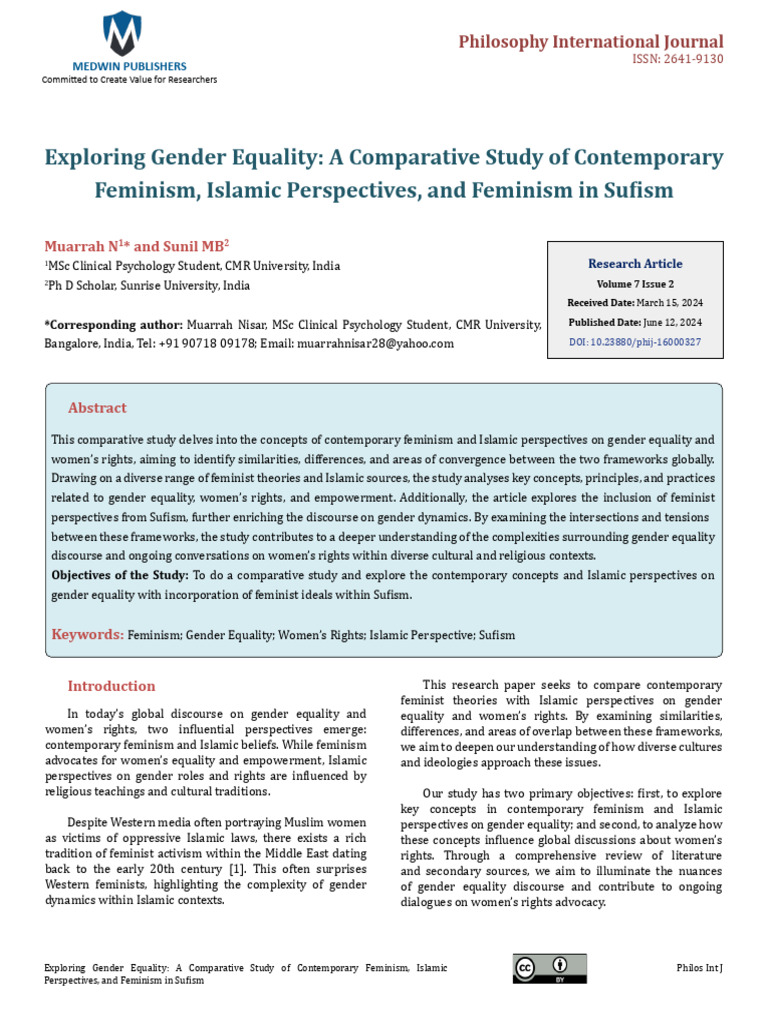 Gender Equality: Feminism and Islam Study | PDF | Gender Studies | Feminism