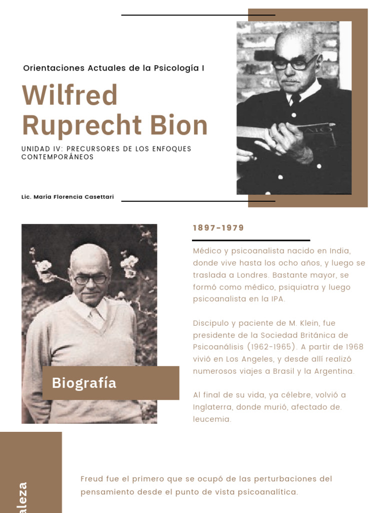 Teoría de las Funciones de Bion en Psicología | PDF | Pensamiento ...