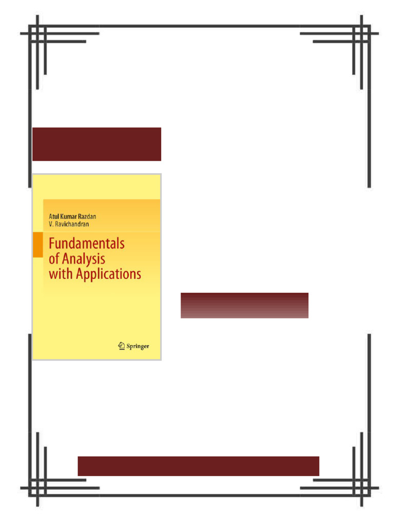 Fundamentals of Analysis with Applications Atul Kumar Razdan eBook ...