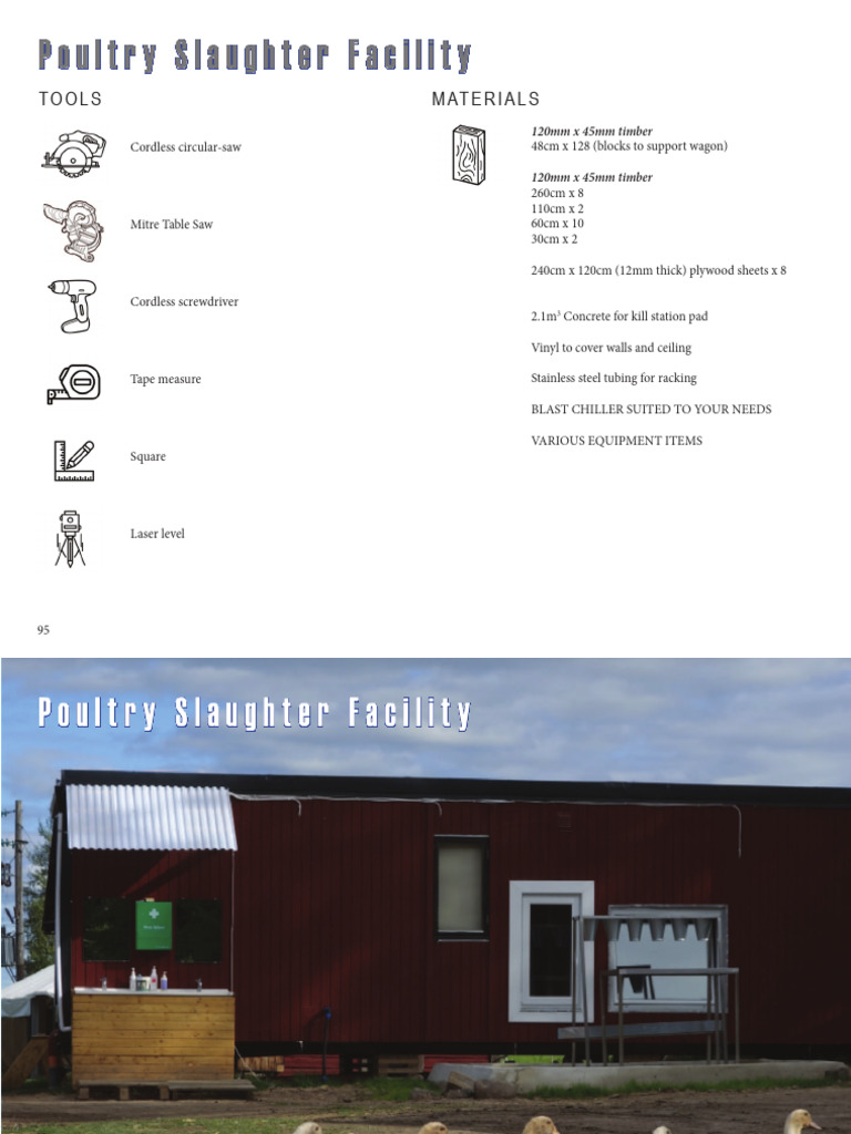 Poultry Slaughter Facility Guide | PDF | Hygiene | Slaughterhouse