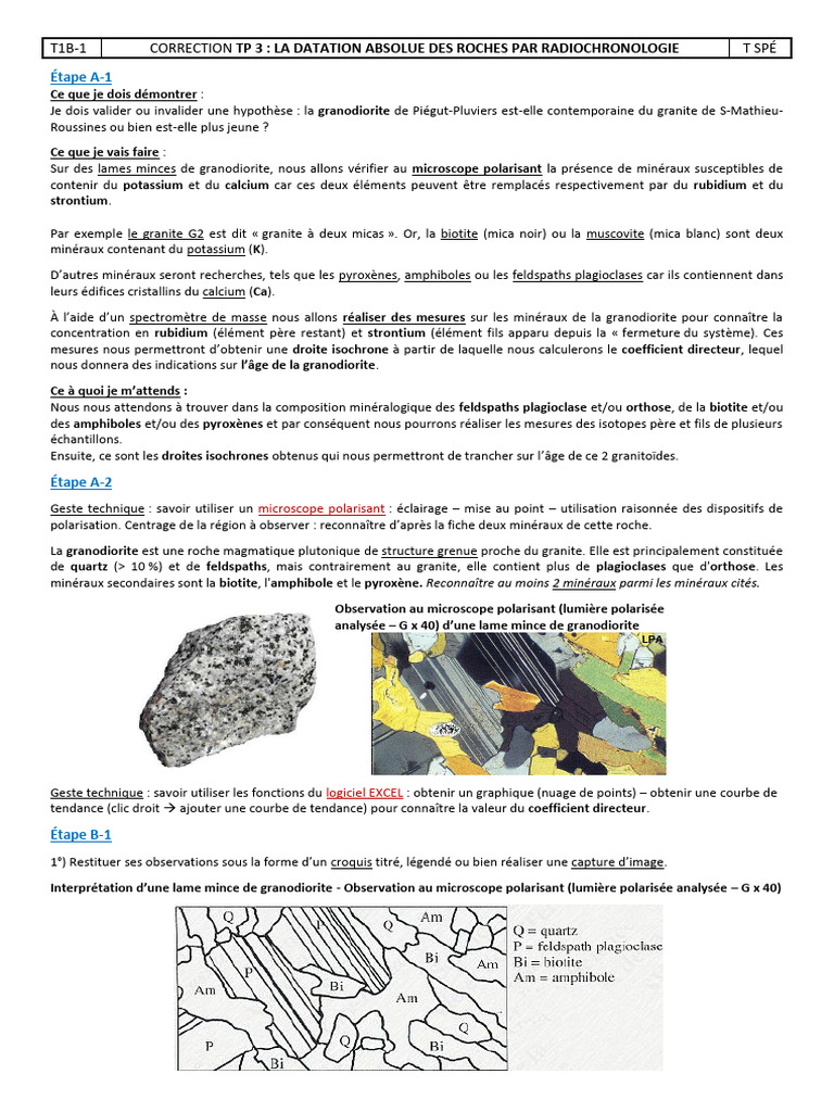 Datation des Roches par Radiochronologie | PDF | Granit | Minéral