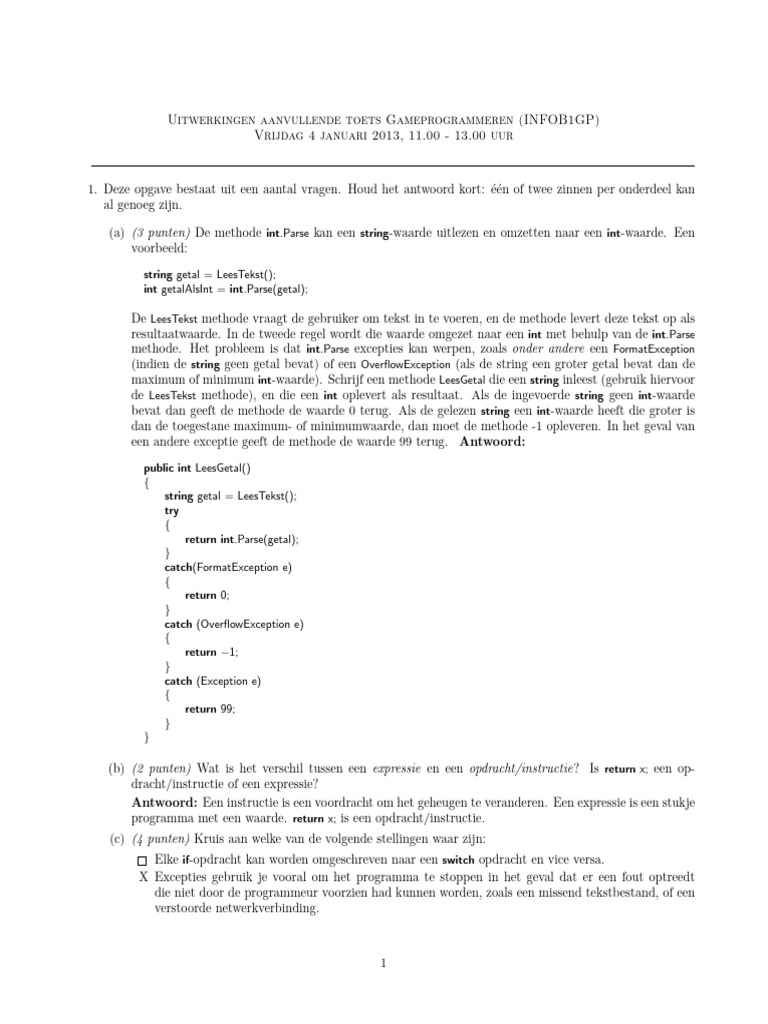 Toets 3 Antwoorden | PDF