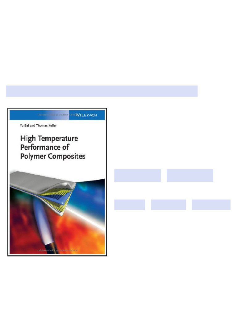 High Temperature Performance of Polymer Composites 1st Edition Yu Bai ...