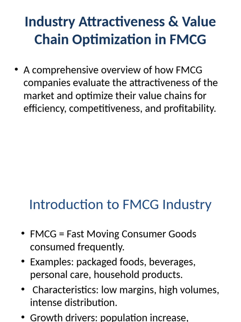 FMCG Industry Value Chain Insights | PDF | Value Chain | Private Sector