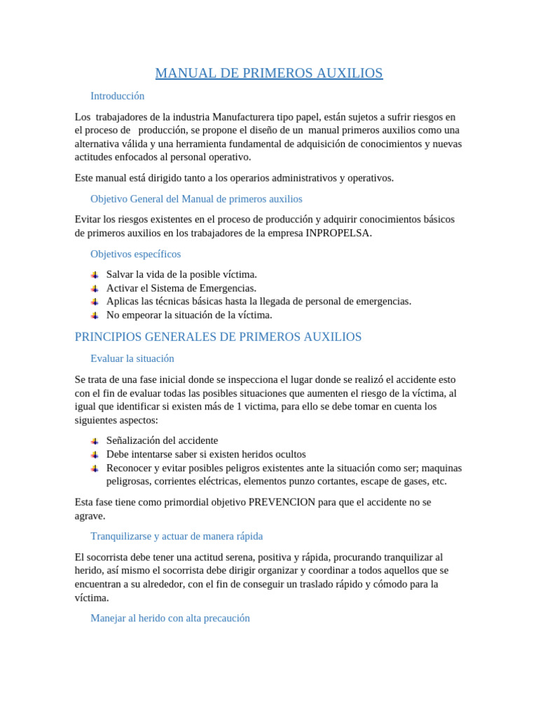 Manual de Primeros Auxilios para Trabajadores | PDF | Herida | Quemar