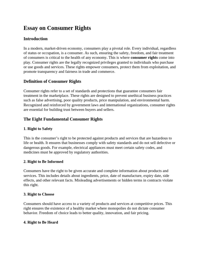 Understanding Consumer Rights Explained | PDF | Consumer Protection ...