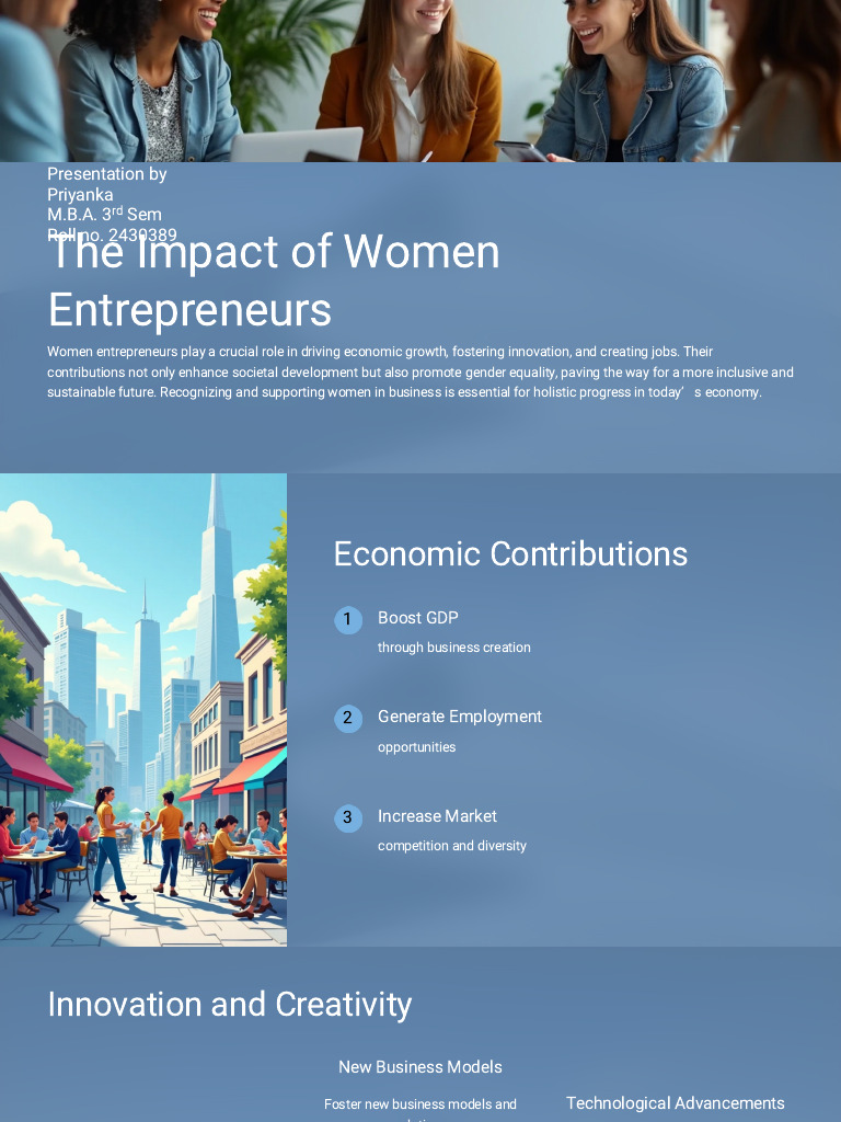Women Entrepreneurs: Driving Economic Growth | PDF | Entrepreneurship ...