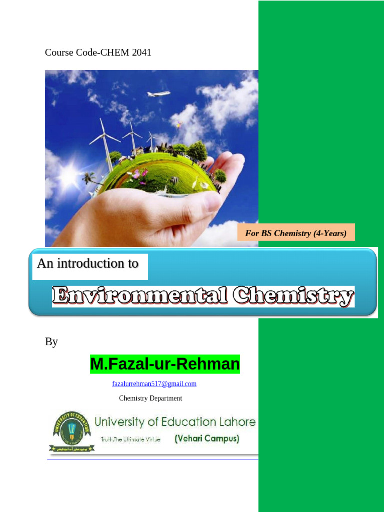 Environmental Chemistry No Author | PDF | Atmosphere Of Earth | Troposphere