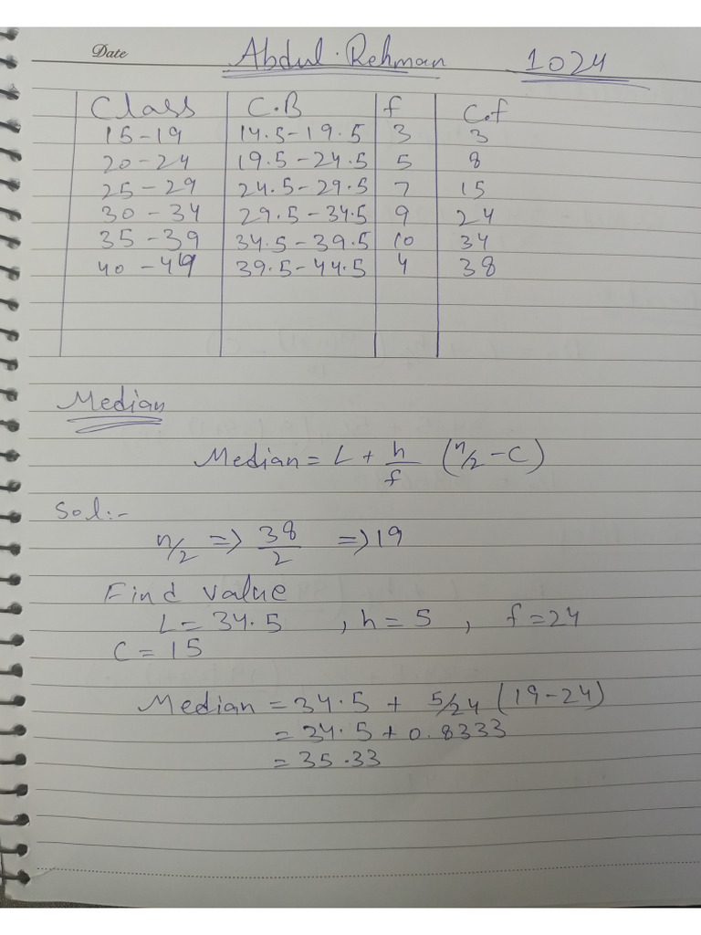 Assignment. Statistics | PDF