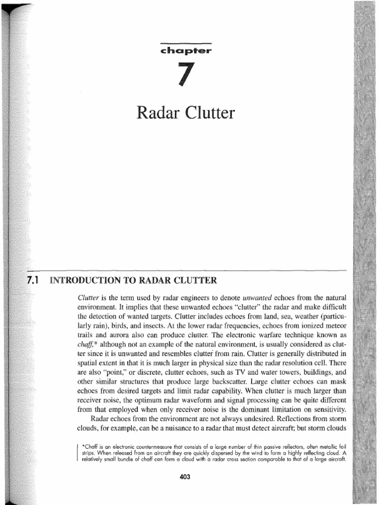 Understanding Radar Clutter Dynamics | PDF | Radar | Telecommunications ...
