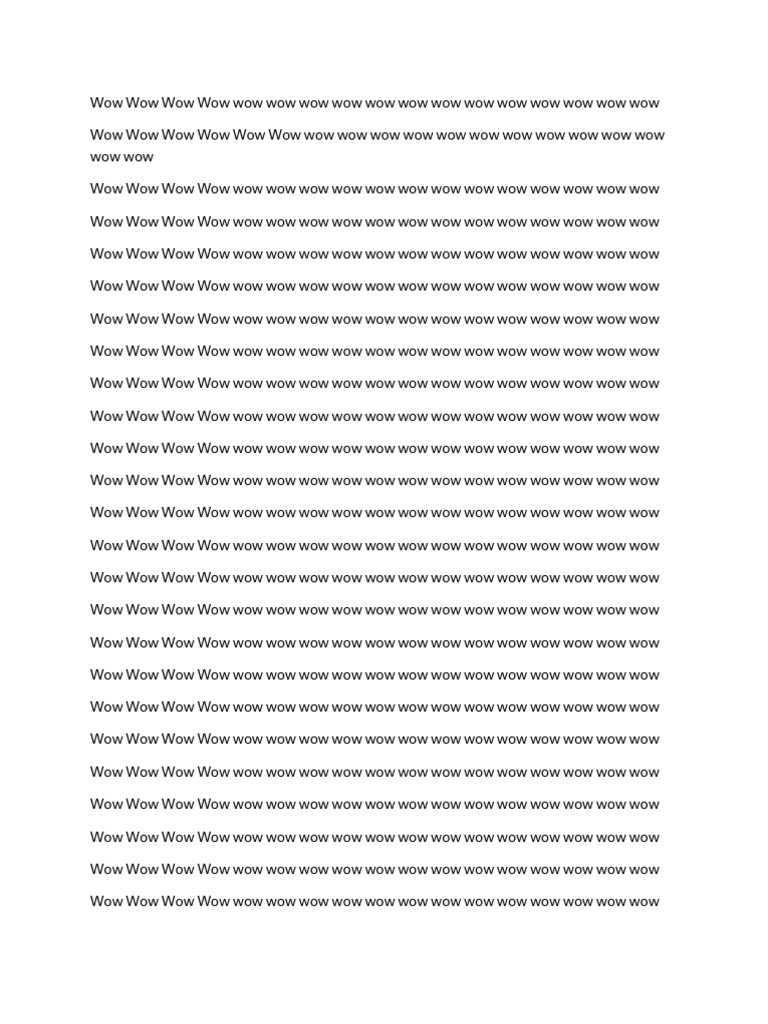 Wow | PDF