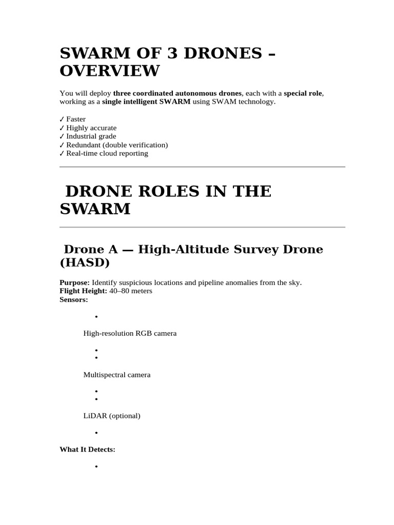 Swarm of 3 Drones – Overview | PDF | Unmanned Aerial Vehicle | Lidar