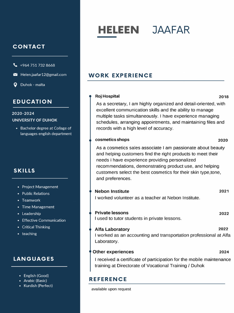 Blue Simple Professional CV Resume.pdf | PDF