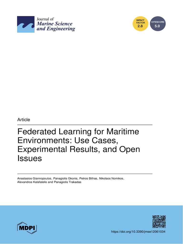 Federated Learning in Maritime Operations | PDF | Machine Learning