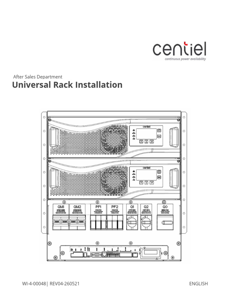Universal Rack Installation Guide | PDF | Power Inverter | Battery Charger