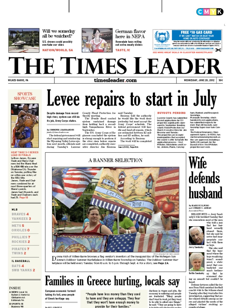 Times Leader 06-20-2012 | PDF | Hosni Mubarak | Unmanned Aerial Vehicle