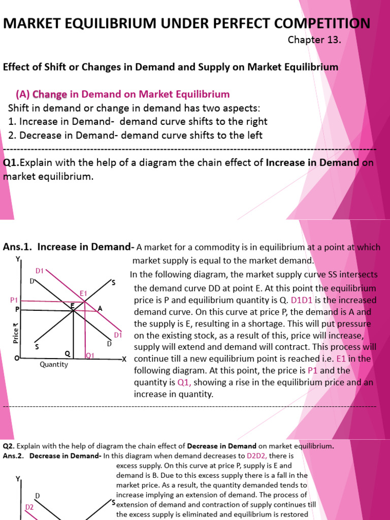 13.1 Market Equilibrium & Effects of Shifts in D & S | PDF | Economic ...