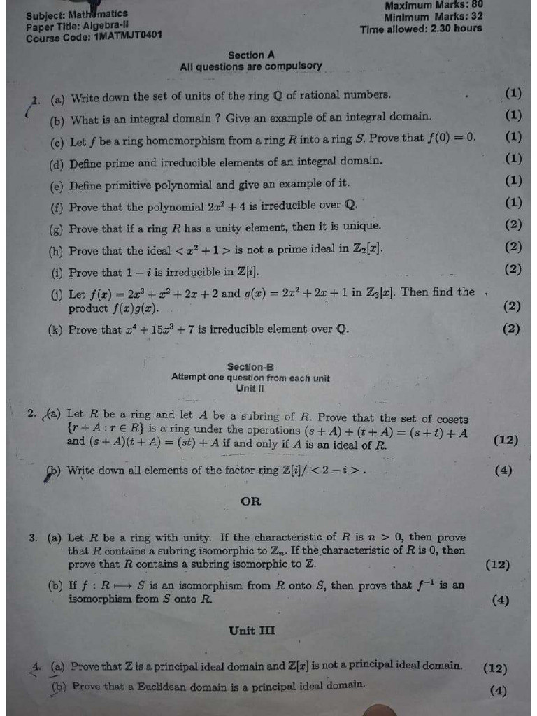 Sem 4th PYQ expect real analysis 2025 | PDF