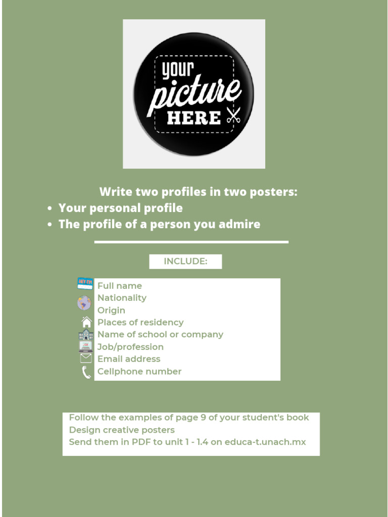 Create Personal and Admired Profiles | PDF