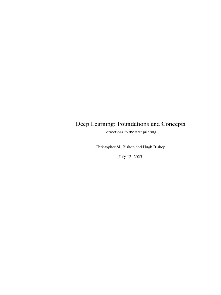 Deep Learning Corrections List | PDF | Derivative | Eigenvalues And ...