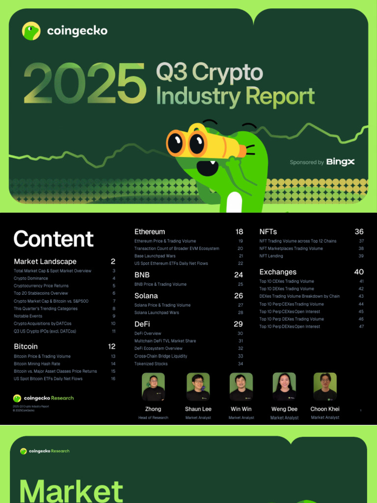 CoinGecko-2025-Q3-Crypto-Industry-Report | PDF | Cryptocurrency | Bitcoin