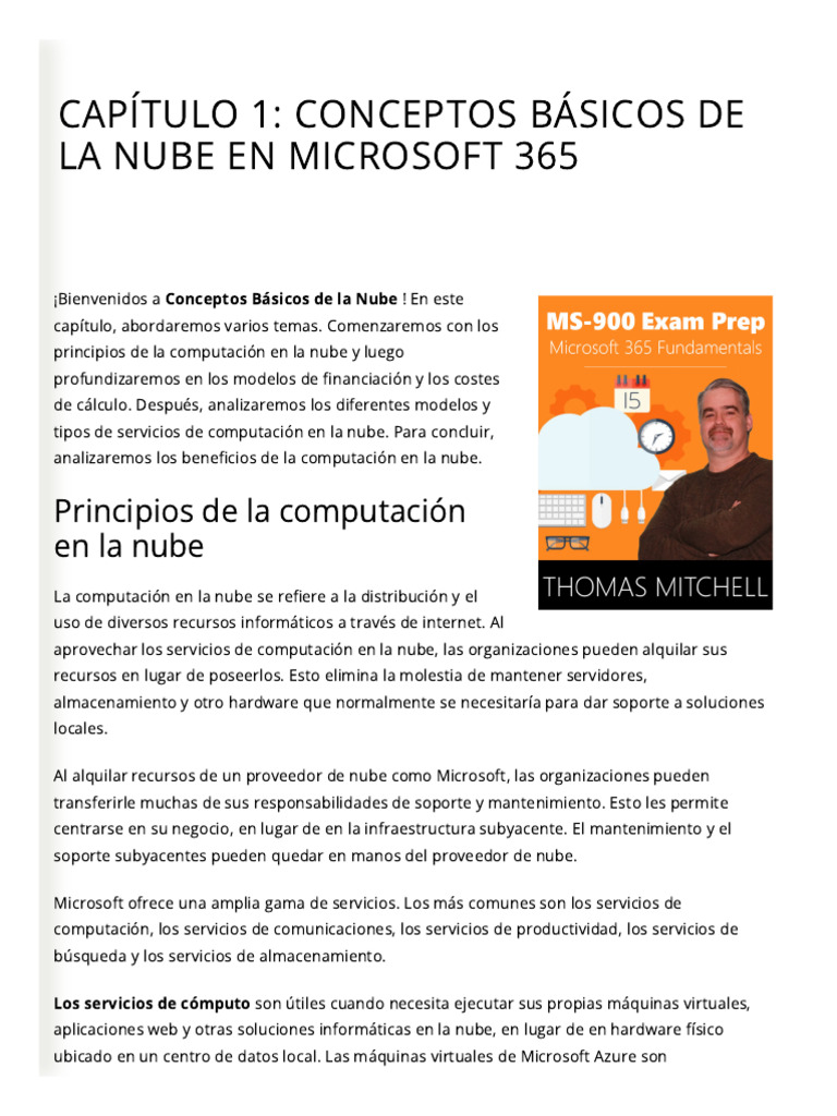 Capítulo 1 - Conceptos Básicos de La Nube en Microsoft 365 | PDF ...