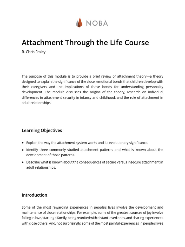 Understanding Attachment Theory Basics | PDF | Attachment Theory ...