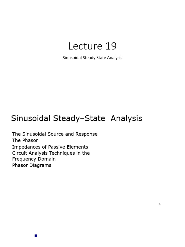 Sinusoidal Steady-State Circuit Analysis | PDF | Electrical Engineering ...