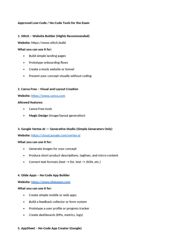 Low Code Tools | PDF