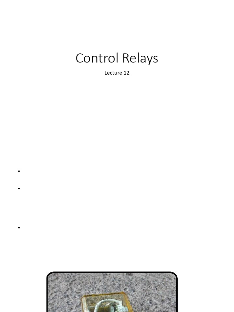 Understanding Control Relays and Their Applications | PDF | Relay | Switch